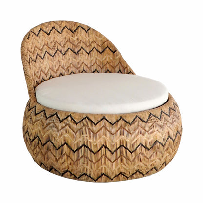 Rattan lounge chair – Seroja, natural natural materials in boho style
