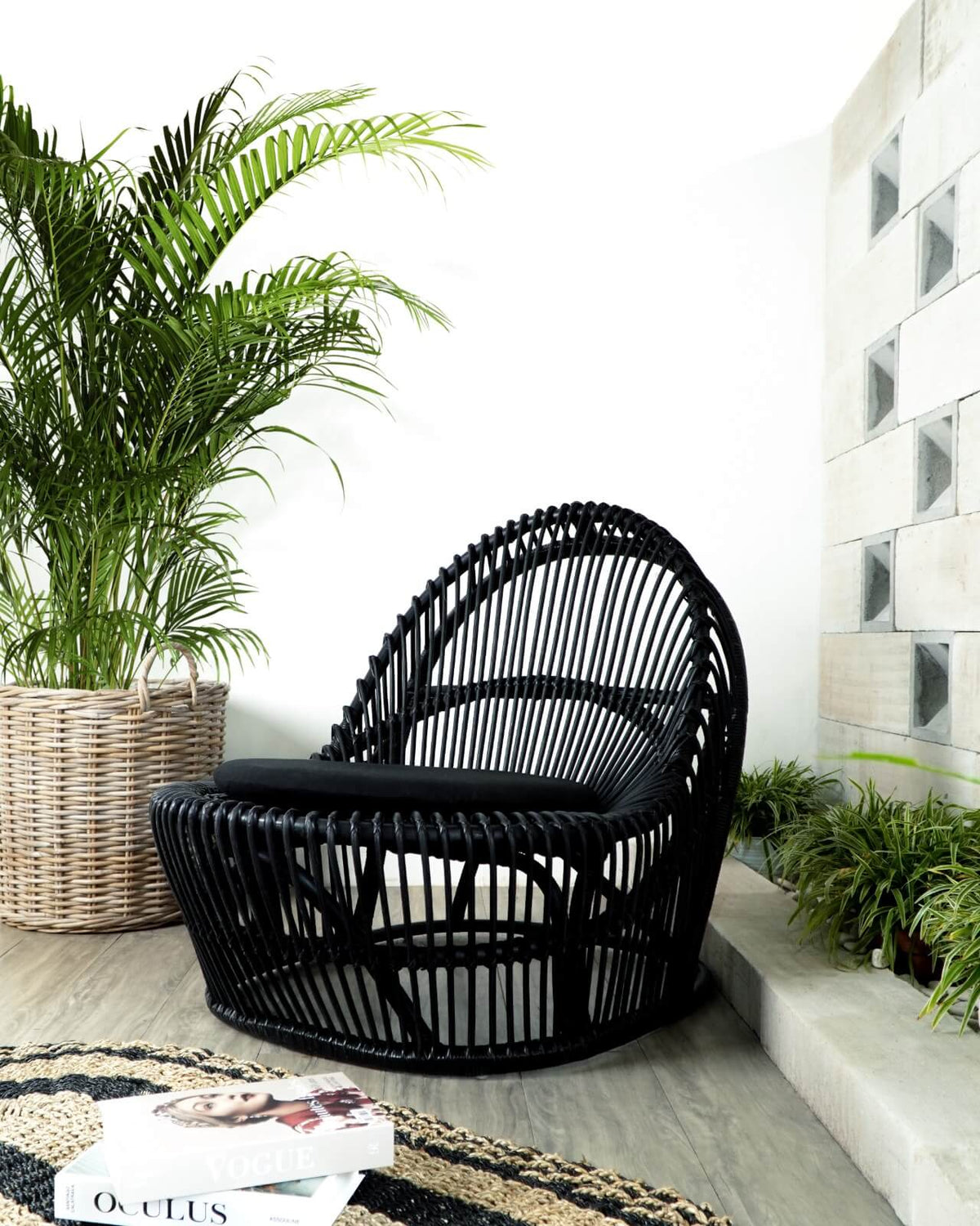 Tromso Chair With Seat Black Cushion – Set of 2