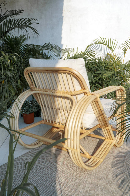 Rattan armchair Carnation – boho furniture, handwoven and handmade in Bali