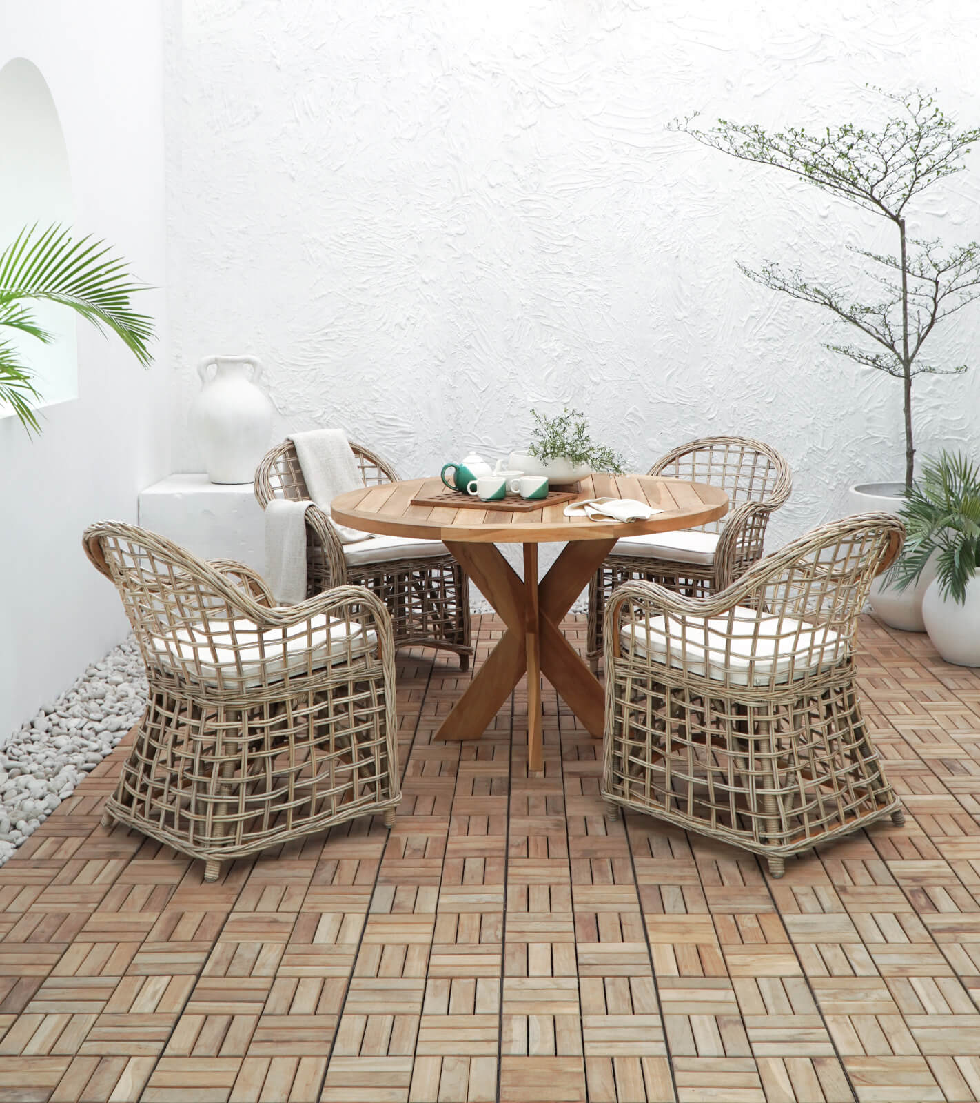 Bali Furniture – Piraus Armchair With Natural Cushion Seat