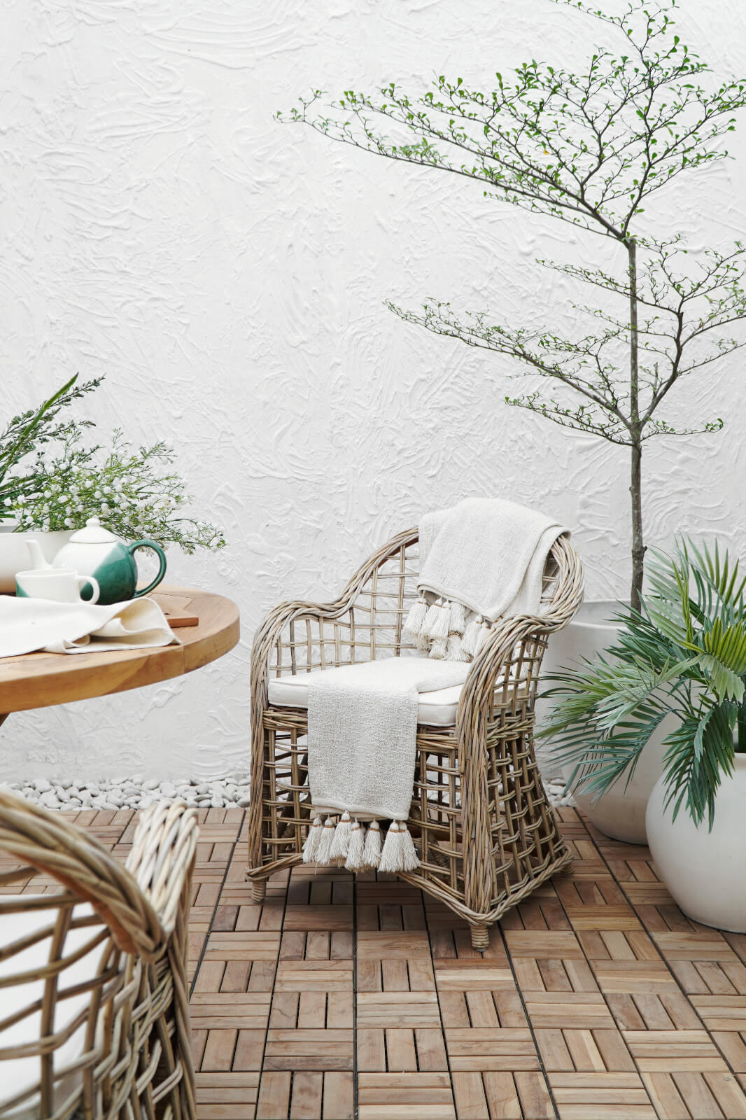 Bali Furniture – Piraus Armchair With Natural Cushion Seat – The Piraus Armchair With Natural Cushion