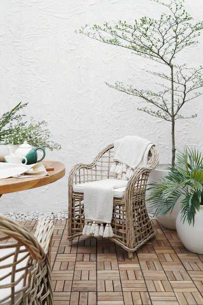 Bali Furniture – Piraus Armchair With Natural Cushion Seat – The Piraus Armchair With Natural Cushion