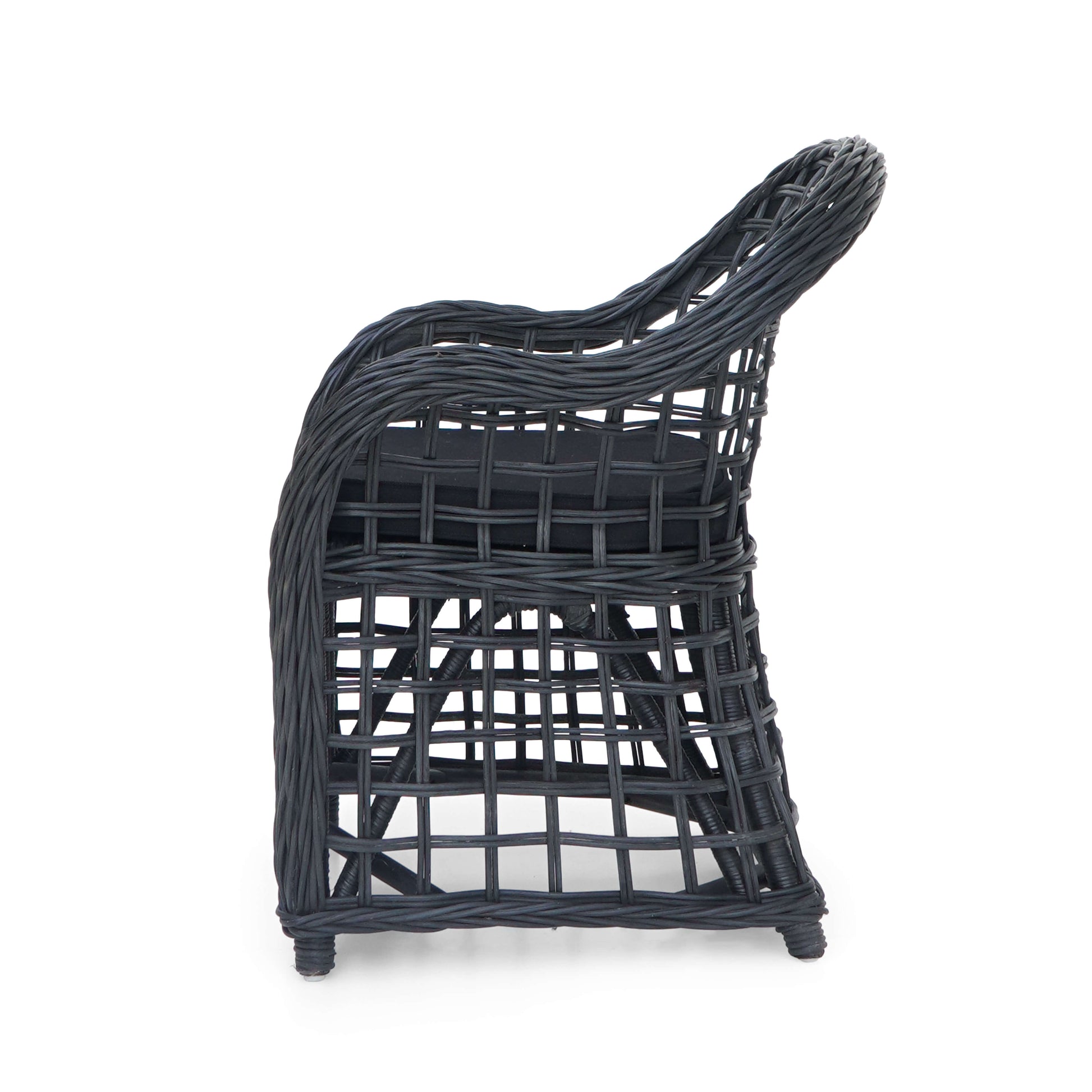 Bali Furniture – Piraus Armchair With Black Cushion Seat
