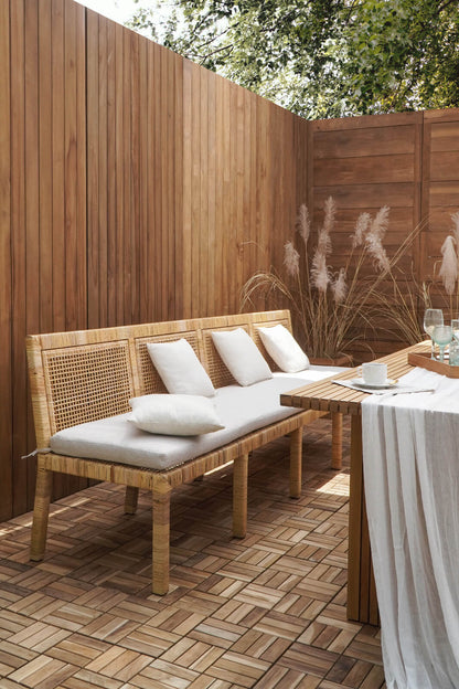 Belleza Bench With Cushion Seat No Pillows