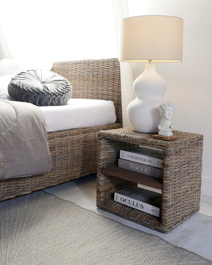 Bali Furniture – Theodore Bedside – The Theodore Bedside offers a calm, coll