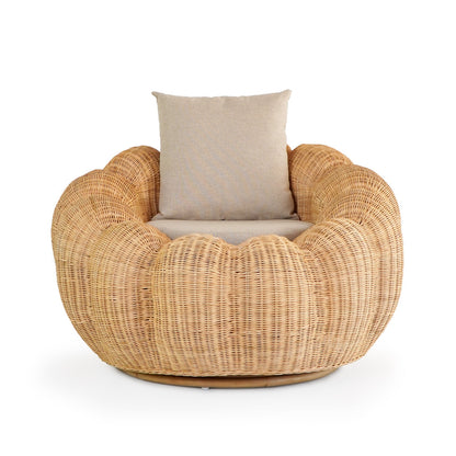 Rattan swivel chair – Magnolia, natural natural materials in boho style