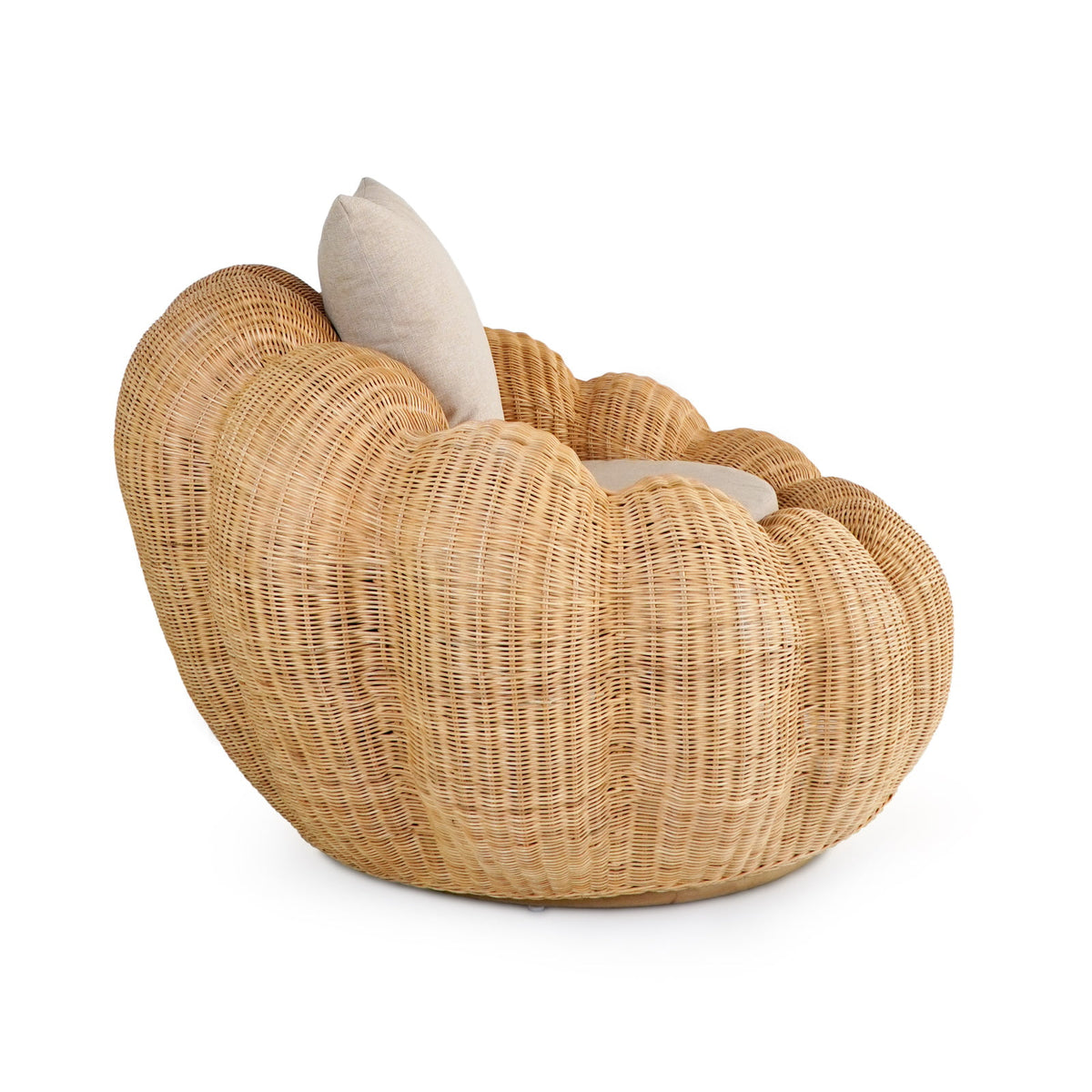 Magnolia swivel chair, boho furniture handmade by Balinese artisans