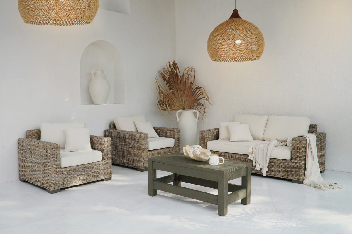 Handmade rattan living set – the Capucine, boho furniture made in Bali