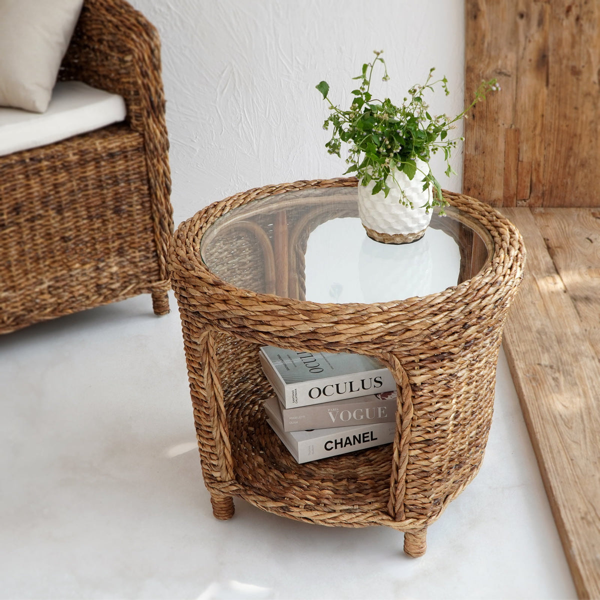 Rattan living set – Maribel, natural natural materials in boho style