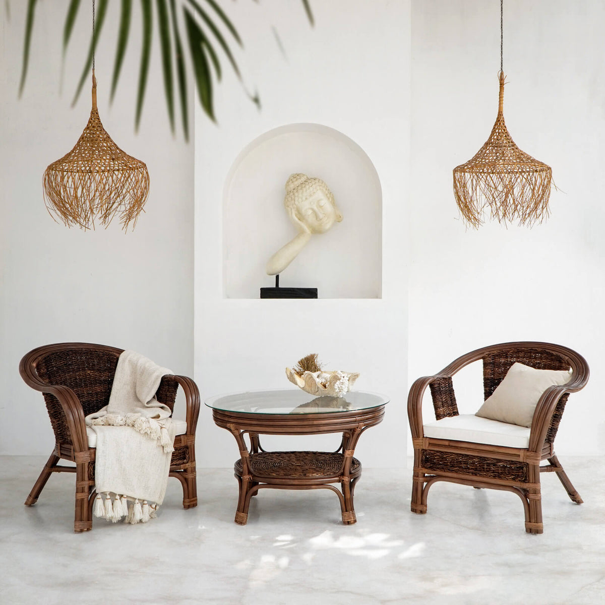 Romilly Armchair With White Seat Cushion