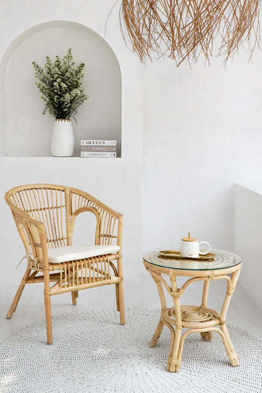 Bali Furniture – Dion Armchair With White Cushion 3Cm – The Dion Armchair With White Cushion 3Cm