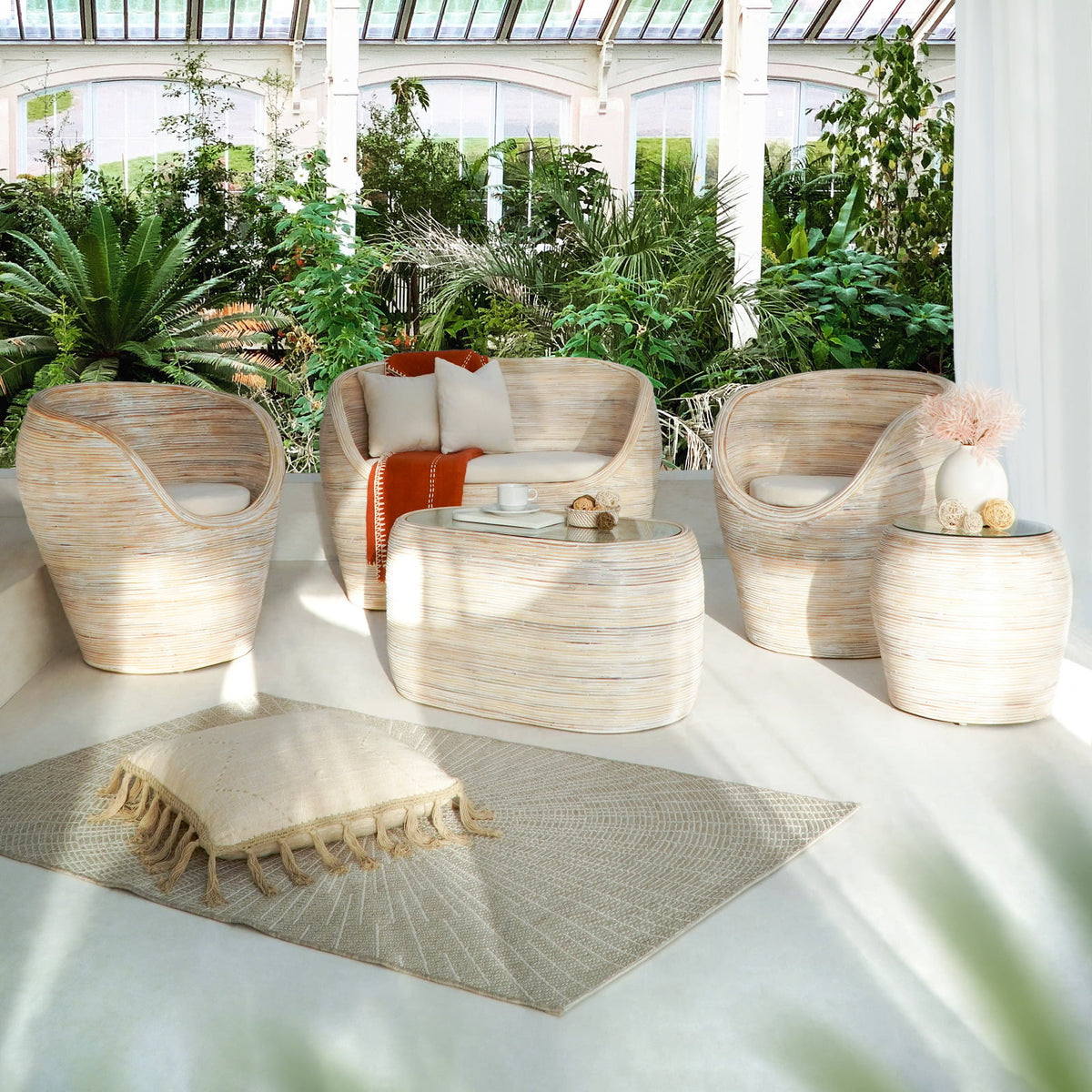 The Gentong living set – natural materials, boho furniture handmade in Bali