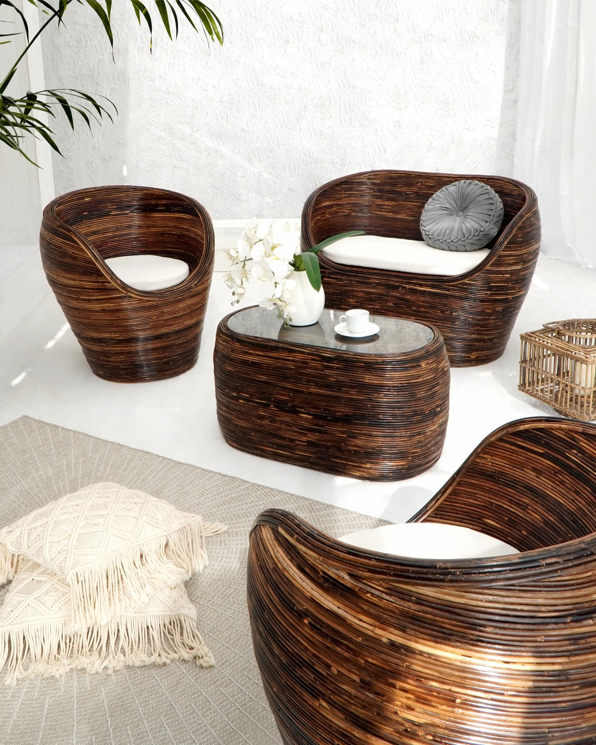 Gentong living set by BaliSouk – boho furniture made in Bali