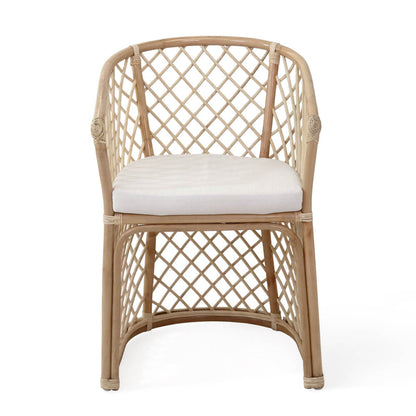 Bali Furniture – Blossom Armchair With White Seat Cushion