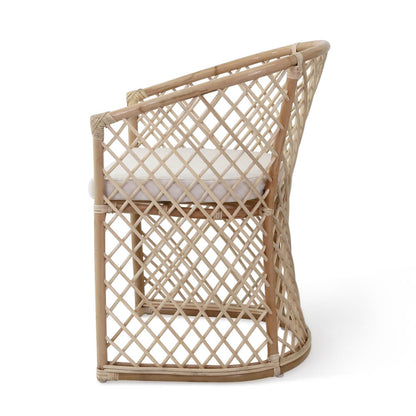 Bali Furniture – Blossom Armchair With White Seat Cushion