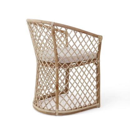 Bali Furniture – Blossom Armchair With White Seat Cushion