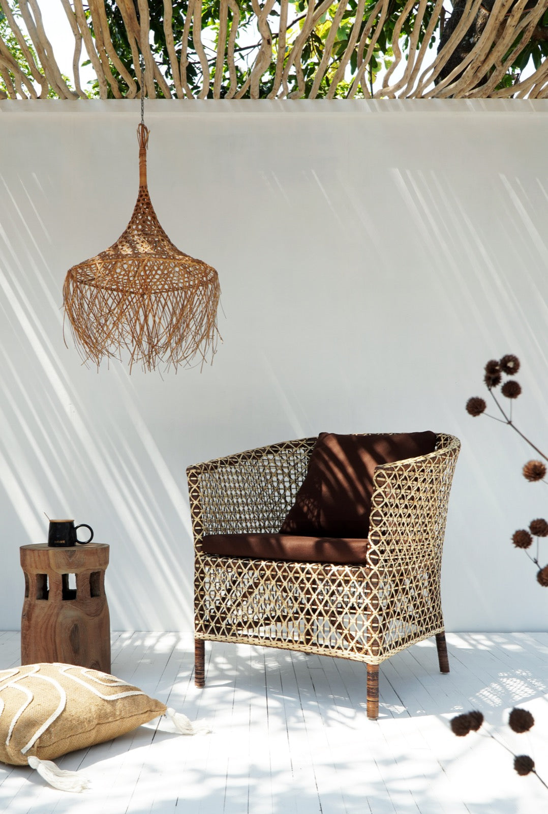 Marco Armchair With Brown Cushion Set