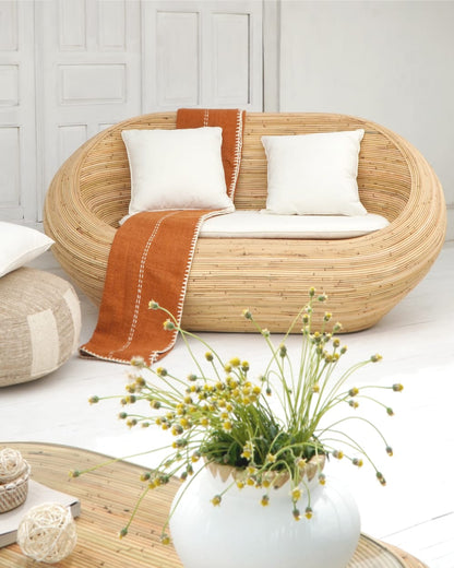 Rattan living set Egg – boho furniture, handwoven and handmade in Bali