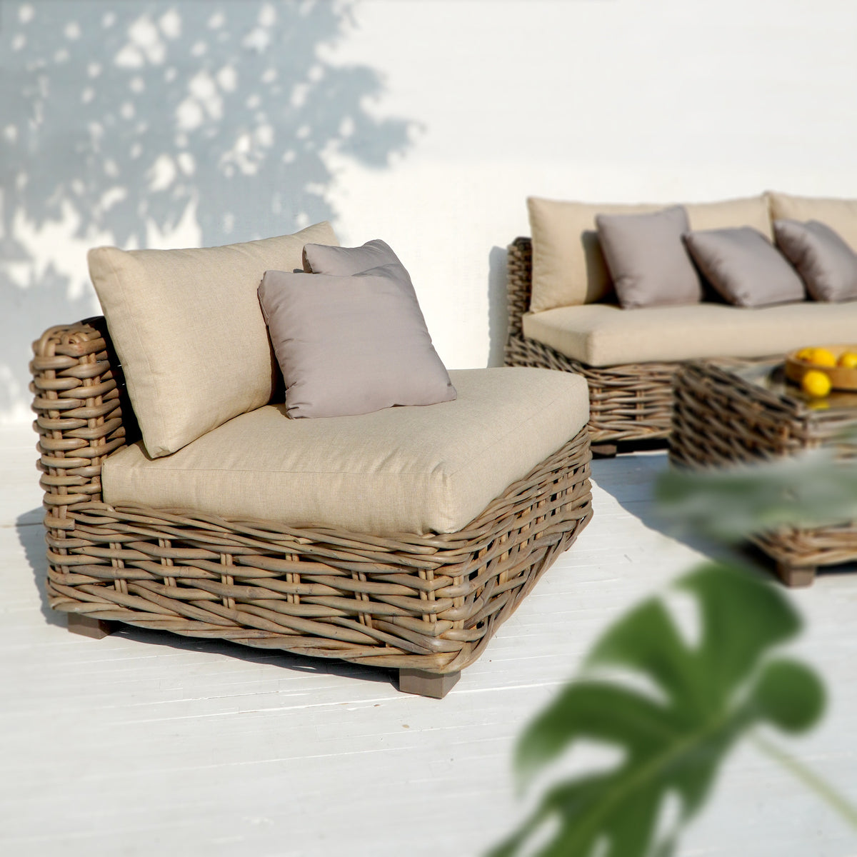 Rattan living set – Saint Germany, natural natural materials in boho style