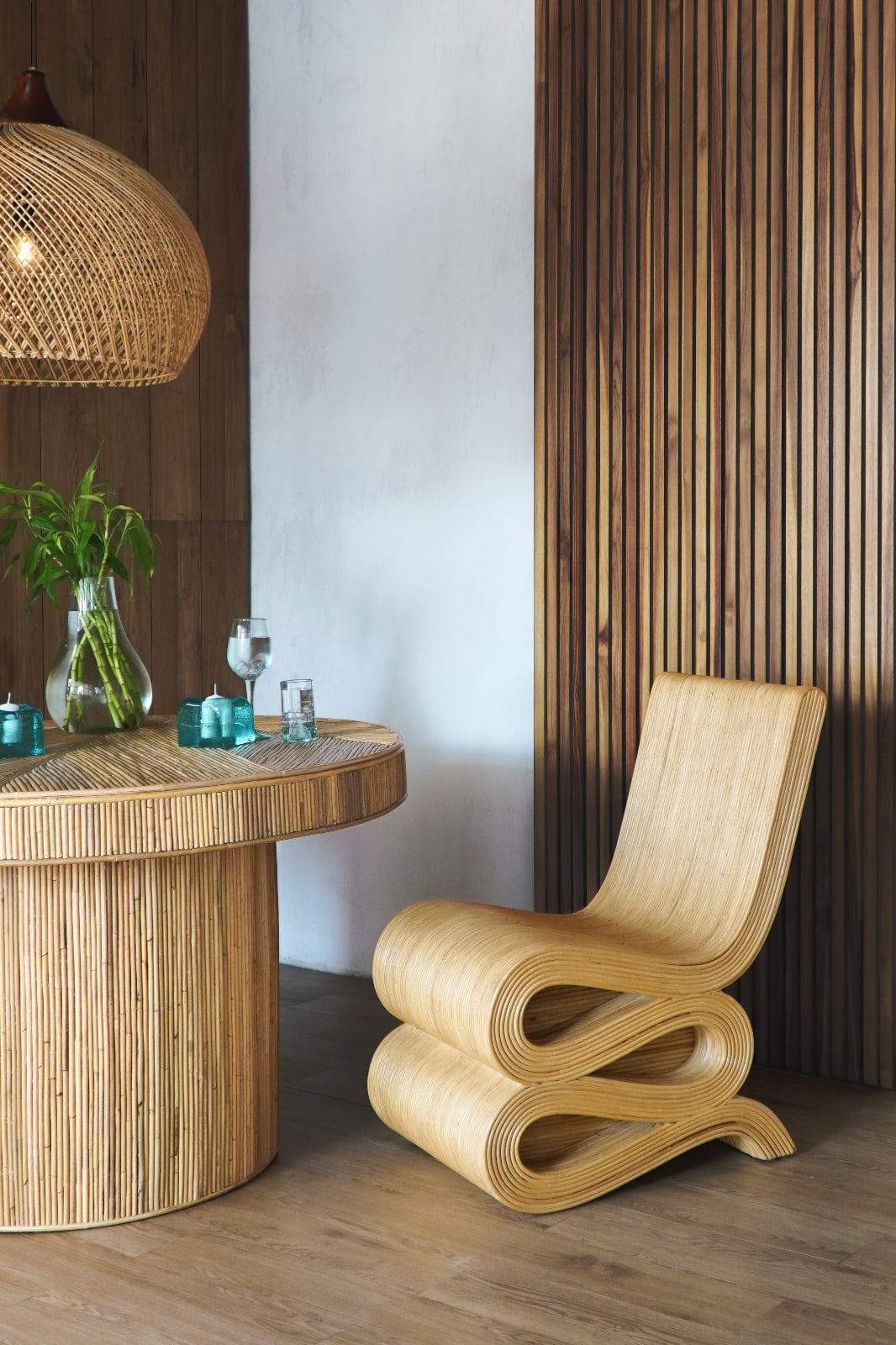 Gatsby Triple lounge chair in natural materials – handmade boho furniture from Bali