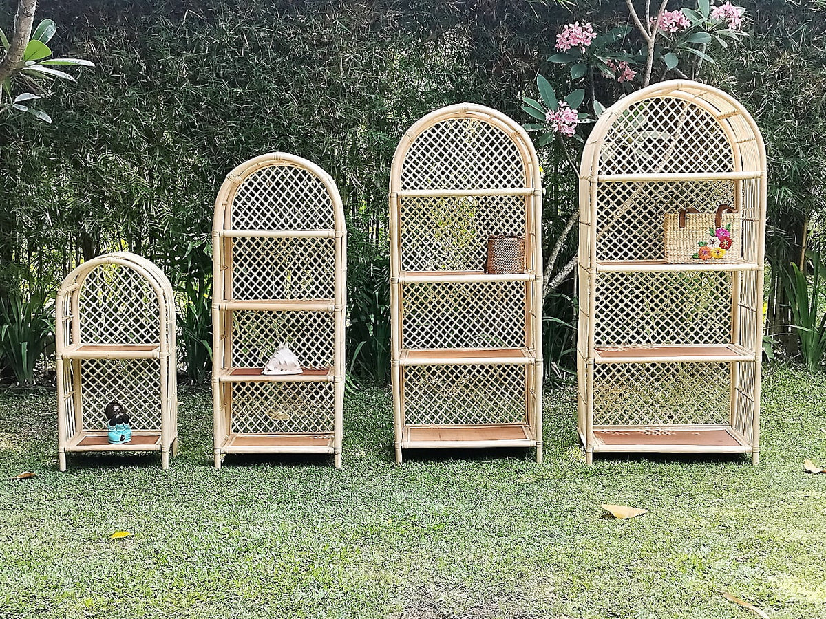 Rattan bookcase – Camilla Bookshelf, natural natural materials in boho style