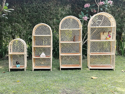 Rattan bookcase – Camilla Bookshelf, natural natural materials in boho style