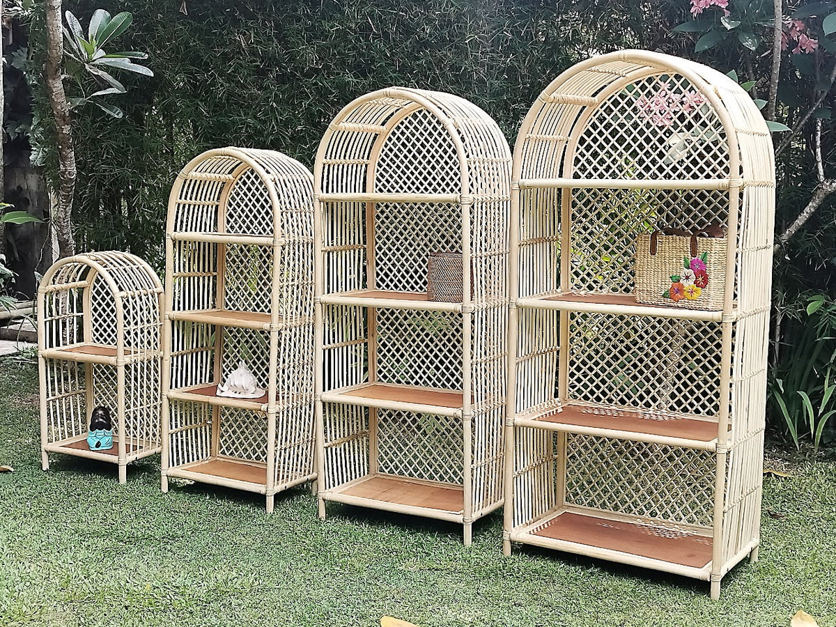 Handmade rattan bookcase – the Camilla Bookshelf, boho furniture made in Bali
