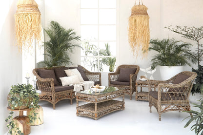 The Paralla living set – natural materials, boho furniture handmade in Bali
