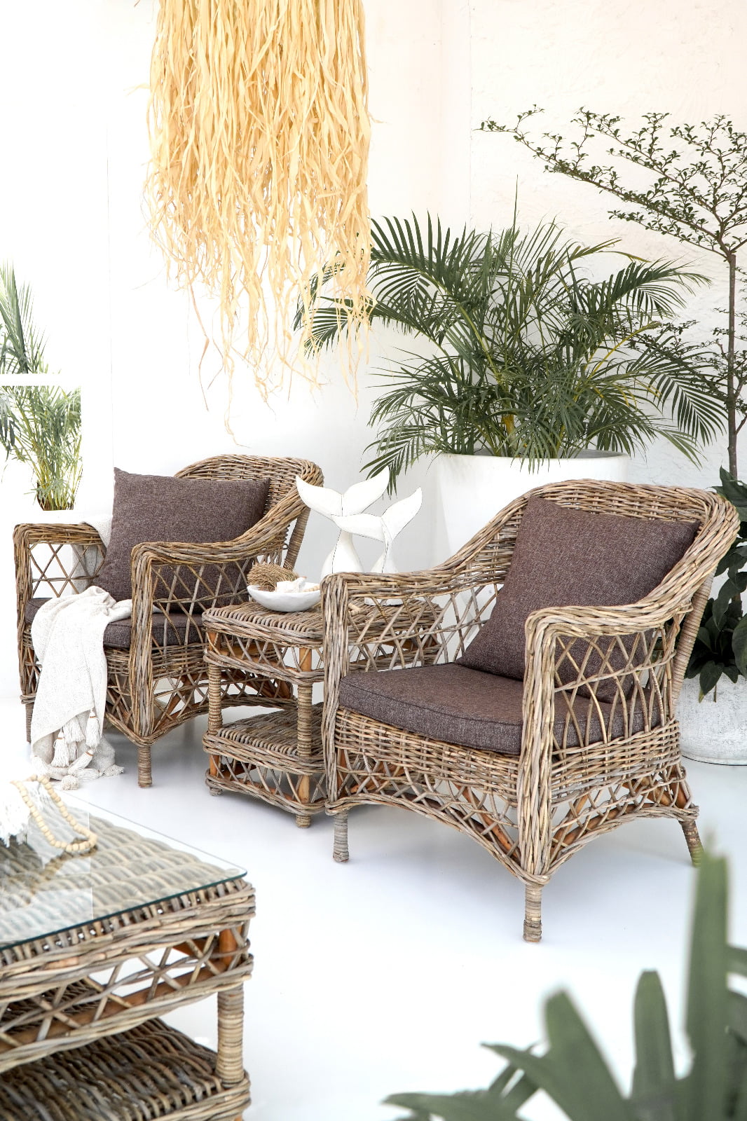 Rattan living set Paralla – boho furniture, handwoven and handmade in Bali