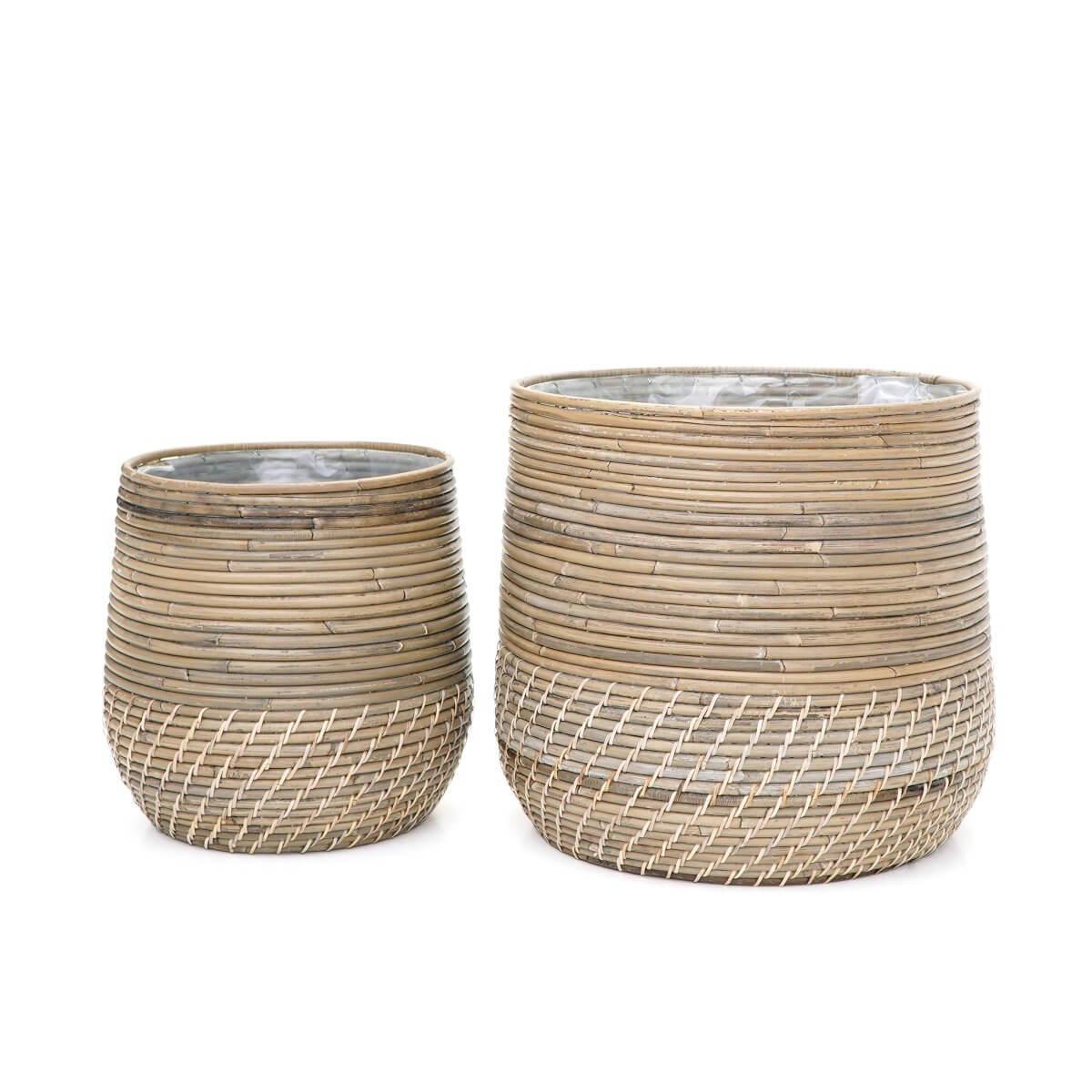 Shawn Round Basket Set With Plastic 