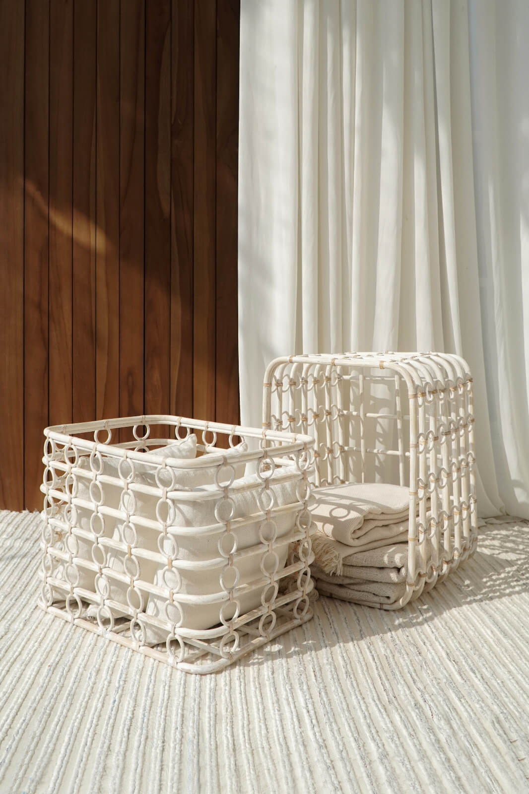 Elena Rectangular Basket  - Not Set