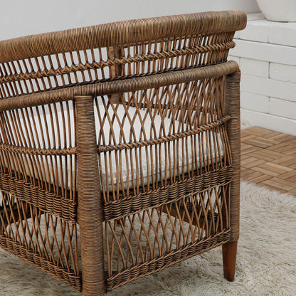 Bali Furniture – Malawi Armchair With Off White Cushion Seat