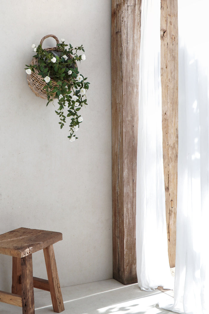 Rattan basket – Candy – boho decor handmade in Bali by BaliSouk