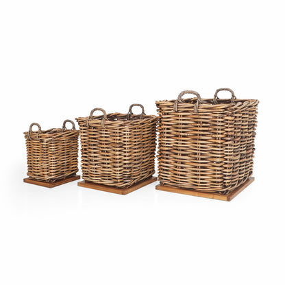 Rattan basket Saint Tropez – boho decor, handwoven and handmade in Bali