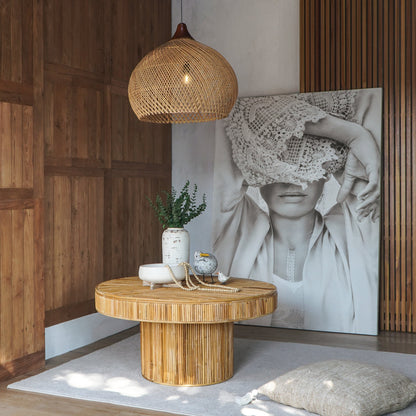 Rattan coffee table – Gatsby, natural natural materials in boho style