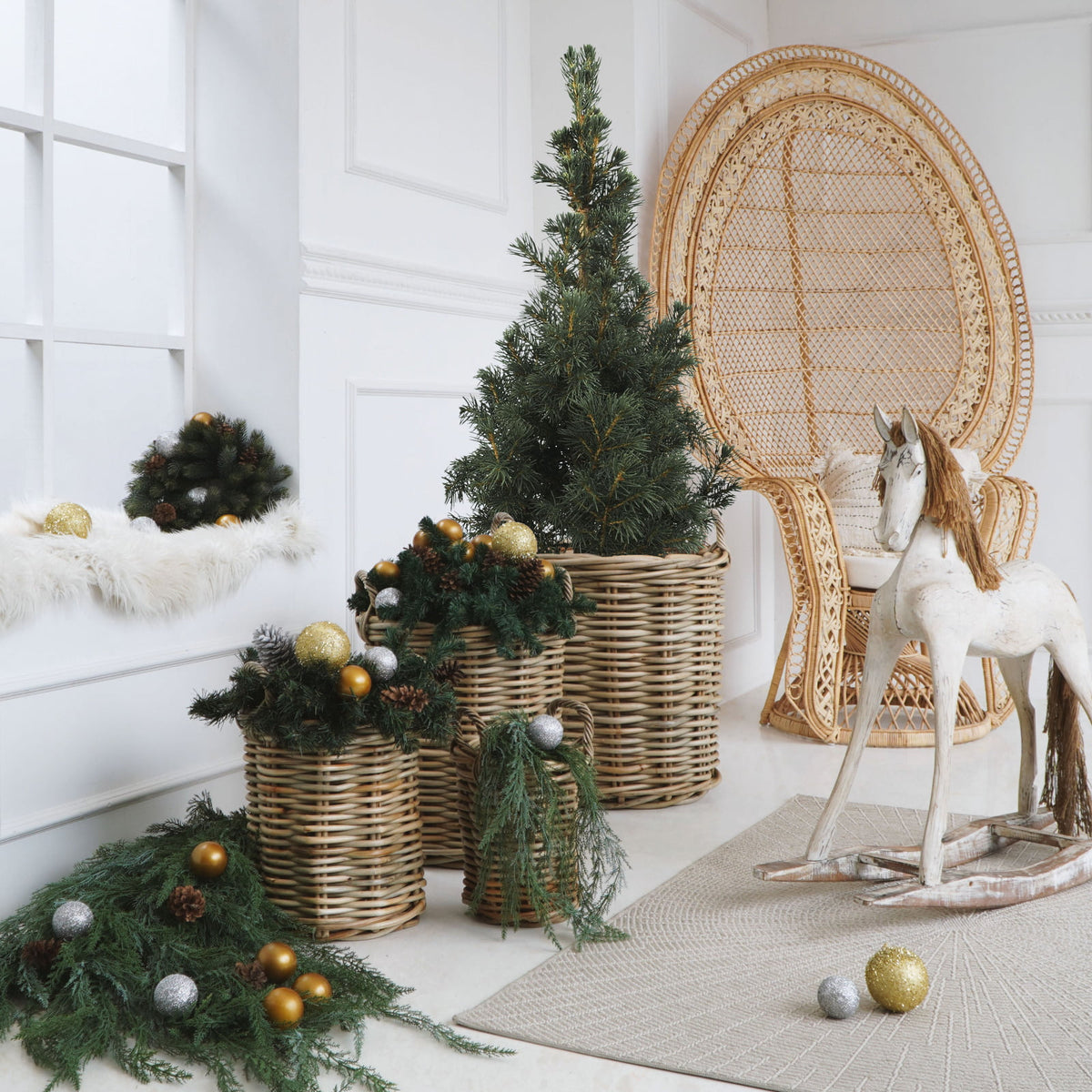 Handcrafted rattan basket – Saint Tropez, boho decor from BaliSouk