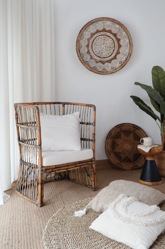 Harvey Dining Chair With White Cushion Set