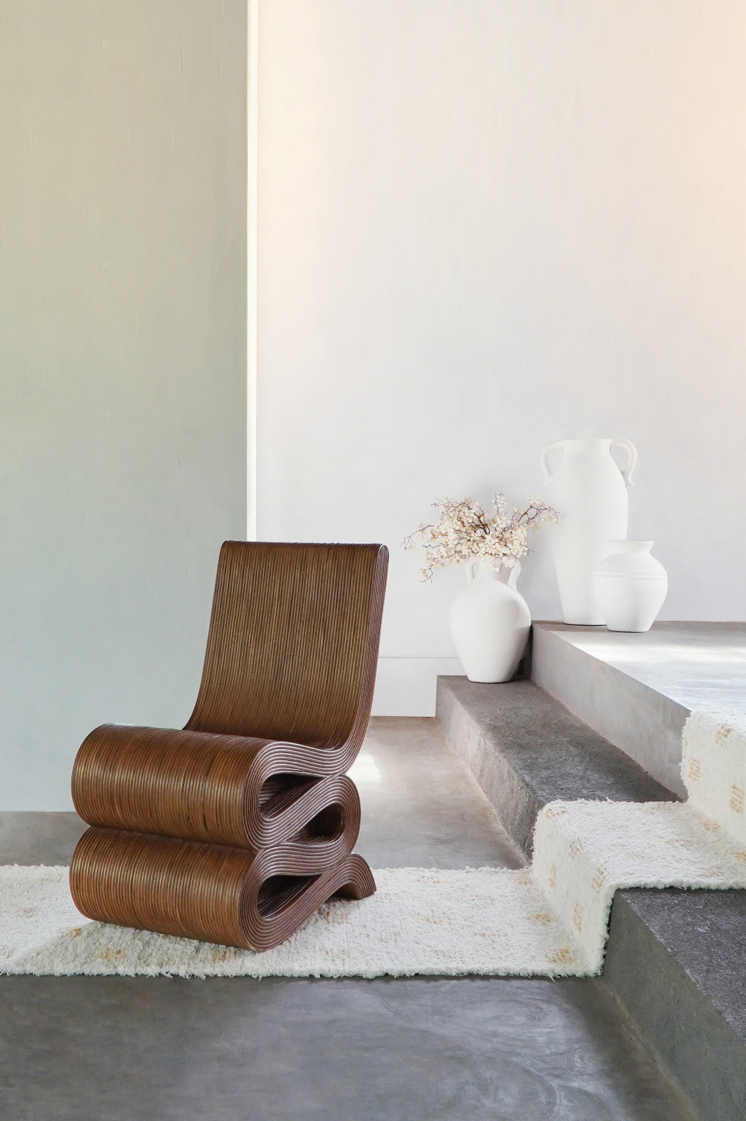 Rattan lounge chair – Gatsby Triple, natural natural materials in boho style