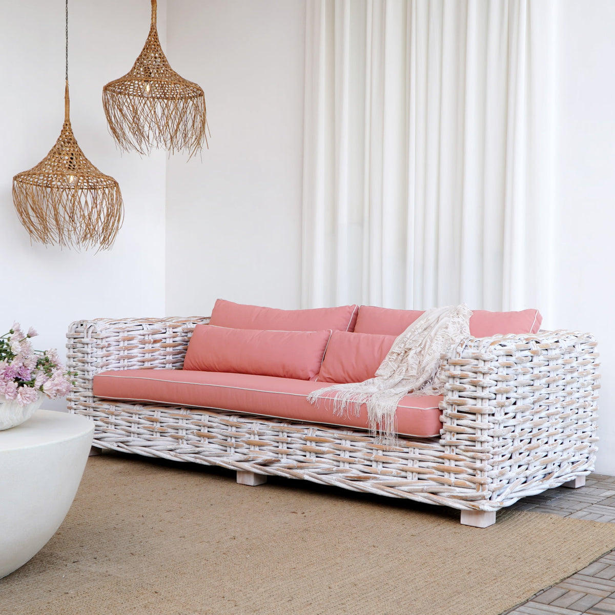 Rattan living set Saint Tropez – handmade in Bali, boho style