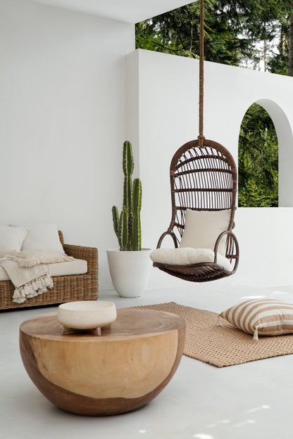 Rattan hanging chair – Sergio, natural natural materials in boho style