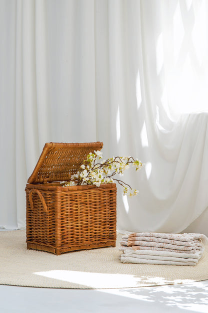 Rattan laundry basket – Luna, natural natural materials in boho style