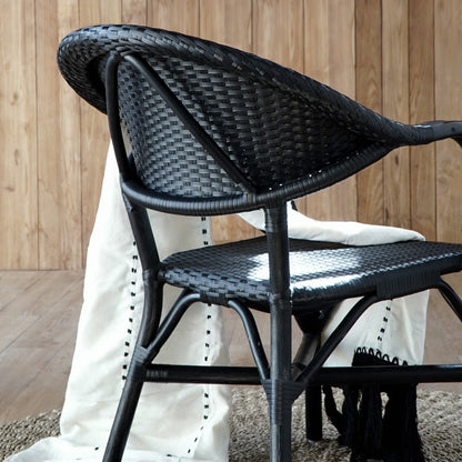 Synthetic rattan armchair – Korinos, natural natural materials in boho style