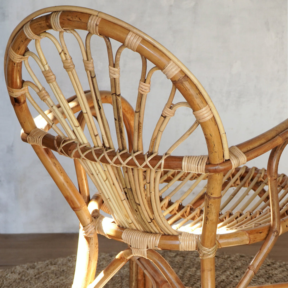 Handcrafted rattan armchair – Begonia, boho furniture from BaliSouk