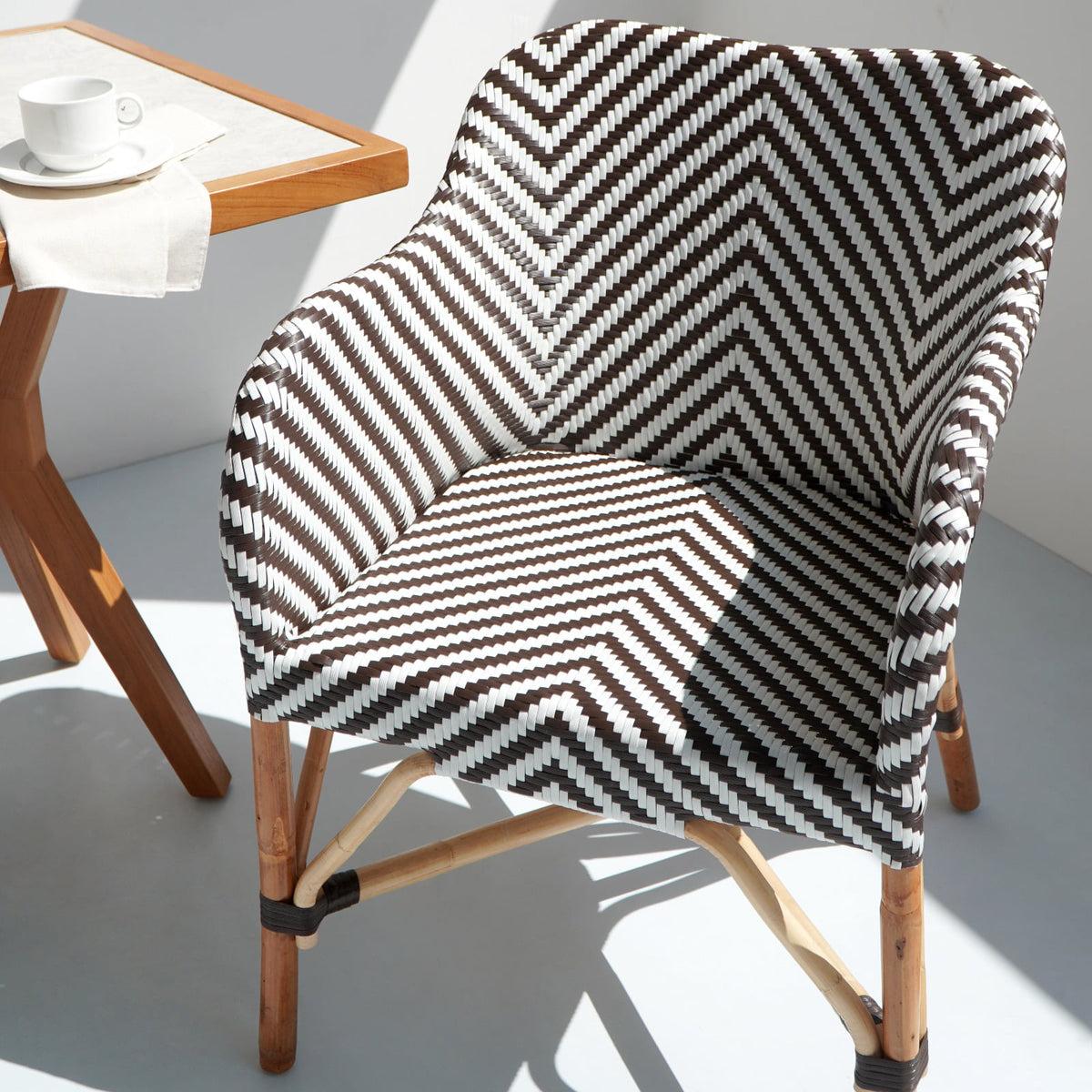 Leather armchair – Bistro Java, natural natural materials in boho style