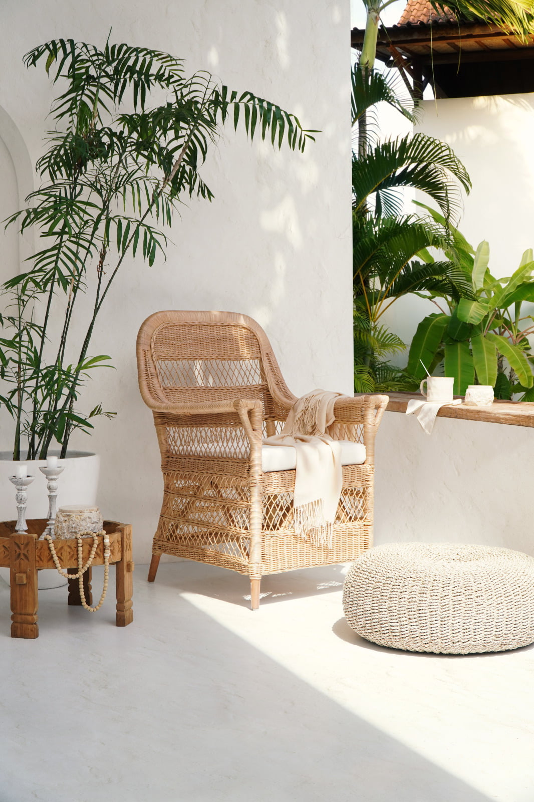 Rattan armchair – Agam – boho furniture handmade in Bali by BaliSouk