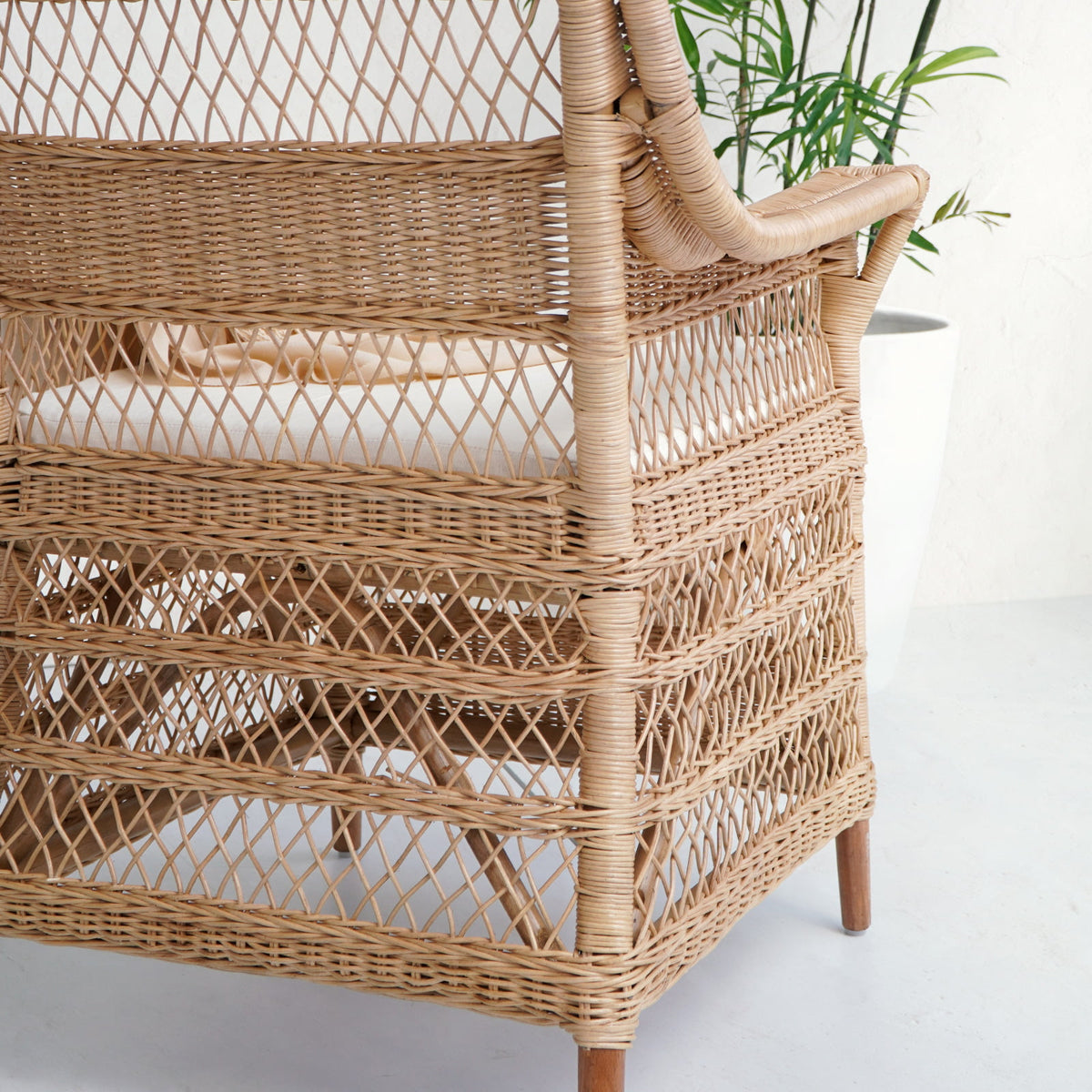 Rattan armchair Agam – boho furniture, handwoven and handmade in Bali