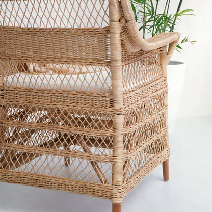 Rattan armchair Agam – boho furniture, handwoven and handmade in Bali