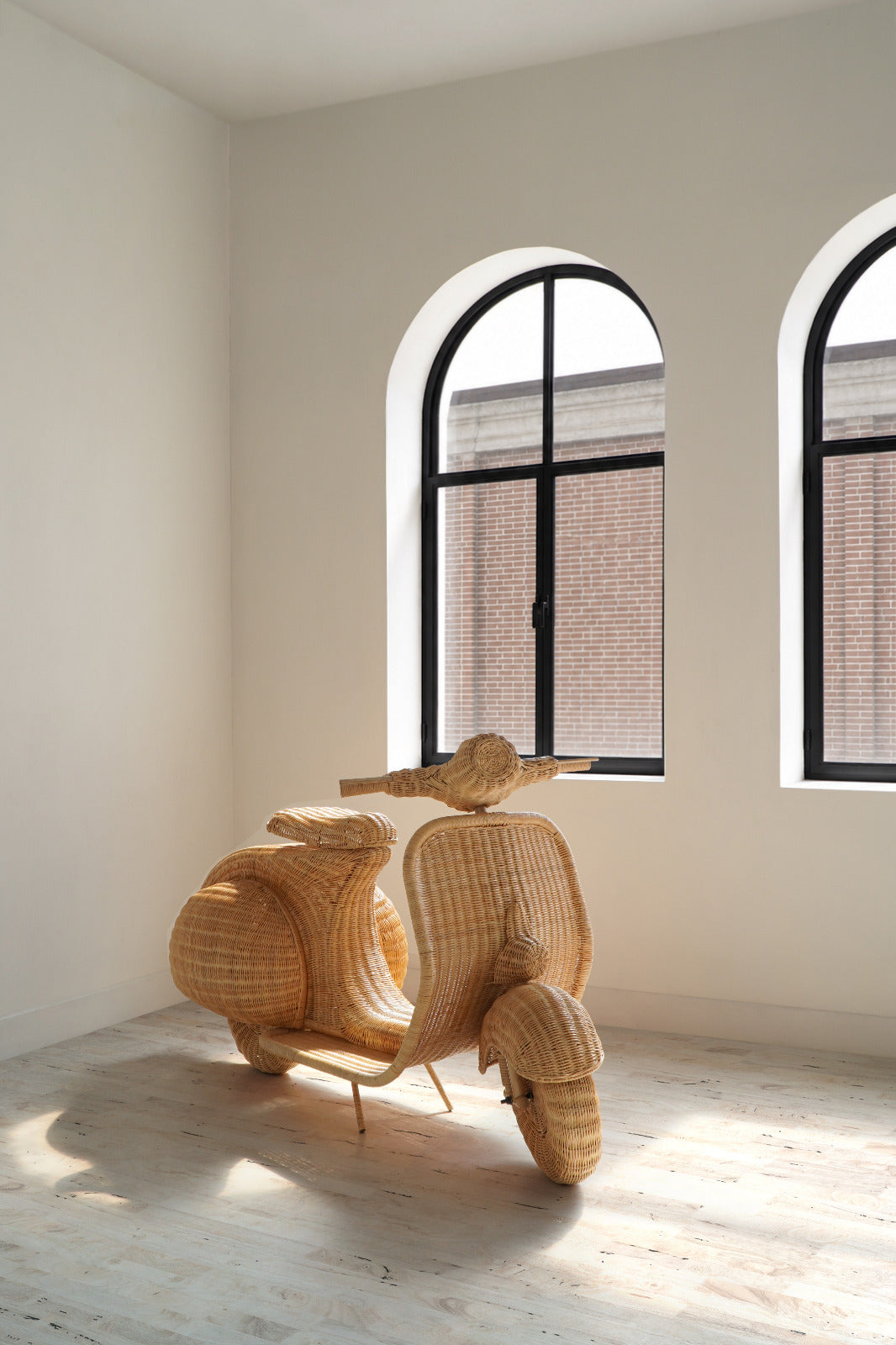 rattan decor Vespa – boho decor handcrafted in Bali by BaliSouk