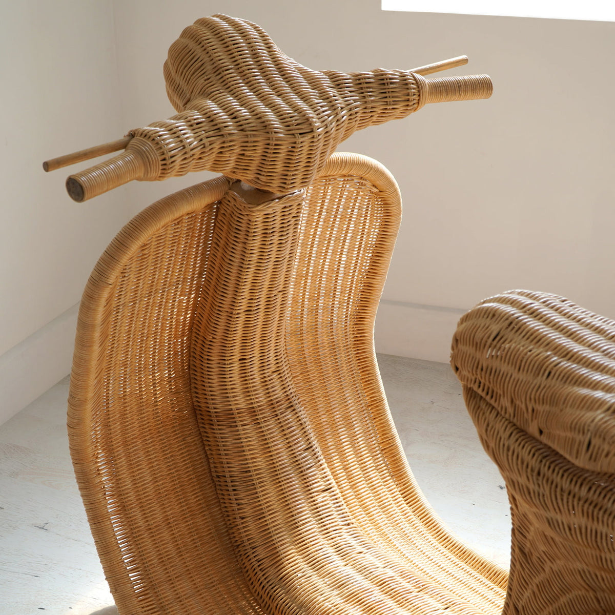 rattan decor Vespa – boho decor handcrafted in Bali by BaliSouk (view 2)