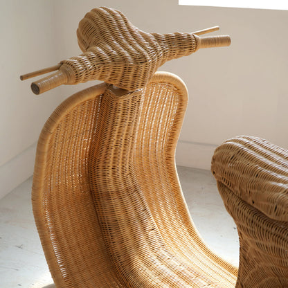 rattan decor Vespa – boho decor handcrafted in Bali by BaliSouk (view 2)